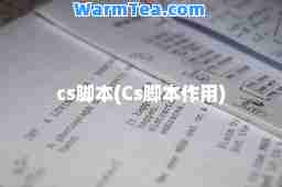 cs脚本(Cs脚本作用)