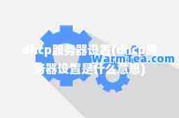 dhcp服务器设置(dhcp服务器设置是什么意思)