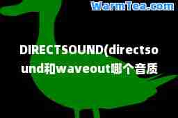 DIRECTSOUND(directsound和waveout哪个音质好)