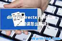 direcx(directx runtime出现错误怎么解决)