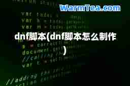 dnf脚本(dnf脚本怎么制作)