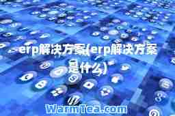 erp解决方案(erp解决方案是什么)