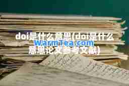 doi是什么意思(doi是什么意思论文参考文献)