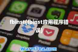 fbinst(fbinst应用程序错误)