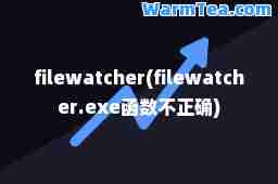filewatcher(filewatcher.exe函数不正确)