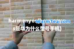 harmonyos(harmonyos是华为什么型号手机)