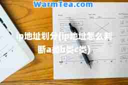ip地址划分(ip地址怎么判断a类b类c类)