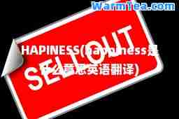HAPINESS(happiness是什么意思英语翻译)
