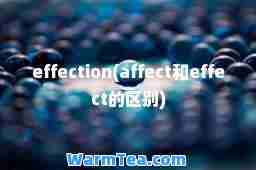 effection(affect和effect的区别)