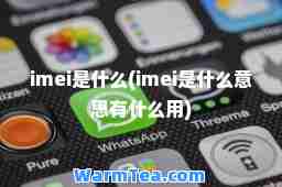 imei是什么(imei是什么意思有什么用)