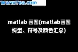 matlab 画图(matlab画图线型、符号及颜色汇总)
