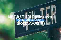 METASTUDIO(Metastudio数字人教程)