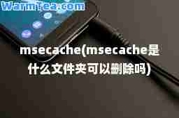 msecache(msecache是什么文件夹可以删除吗)