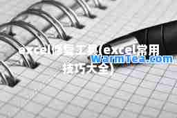 excel修复工具(excel常用技巧大全)