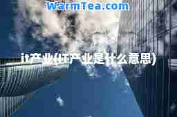 it产业(IT产业是什么意思)