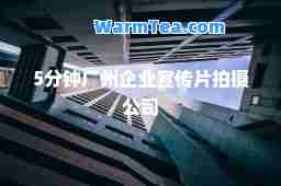 5分钟广州企业宣传片拍摄公司