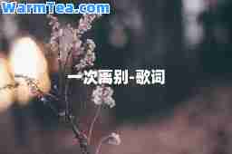 一次离别-歌词