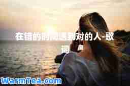 在错的时间遇到对的人-歌词