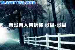 有没有人告诉你 歌词-歌词