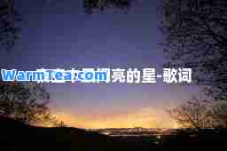 夜空中最闪亮的星-歌词