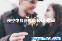 夜空中最亮的星 原唱-歌词