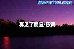 再见了晚星-歌词