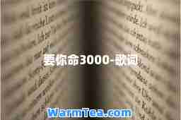 要你3000-歌词 要你3000-歌词