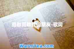 勇敢勇敢我的朋友-歌词