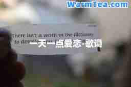 一点爱恋-歌词