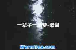 一辈子一场梦-歌词
