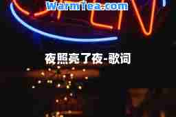 夜照亮了夜-歌词