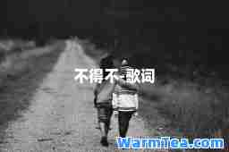 不得不-歌词