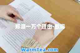 郑源一万个理由-歌词