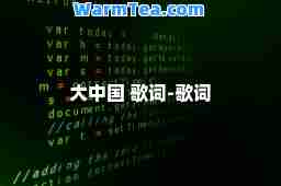 大中国 歌词-歌词