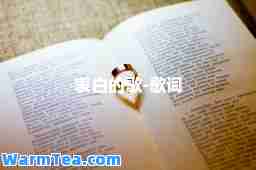 表白的歌-歌词