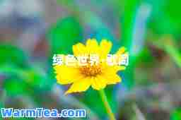 绿色世界-歌词