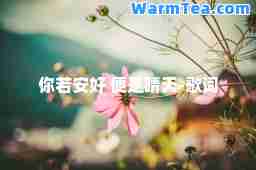 你若安好 便是晴天-歌词