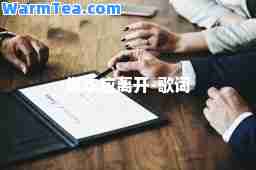 你本应离开-歌词