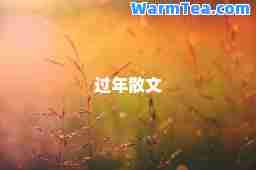 过年散文