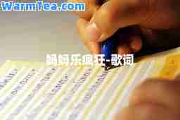妈妈乐疯狂-歌词