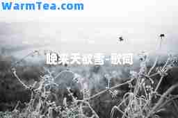 晚来天欲雪-歌词