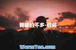 我要的不多-歌词