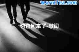 爸爸回来了-歌词