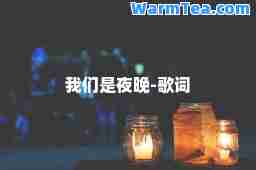 我们是夜晚-歌词