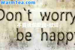 不要说你爱我-歌词