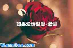 如果爱请深爱-歌词