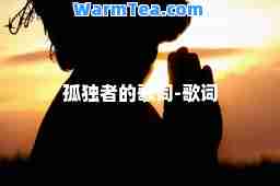 孤独者的歌词-歌词