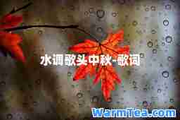 水调歌头中秋-歌词
