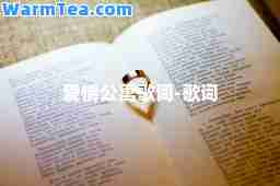 爱情公寓歌词-歌词