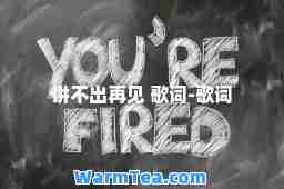 讲不出再见 歌词-歌词